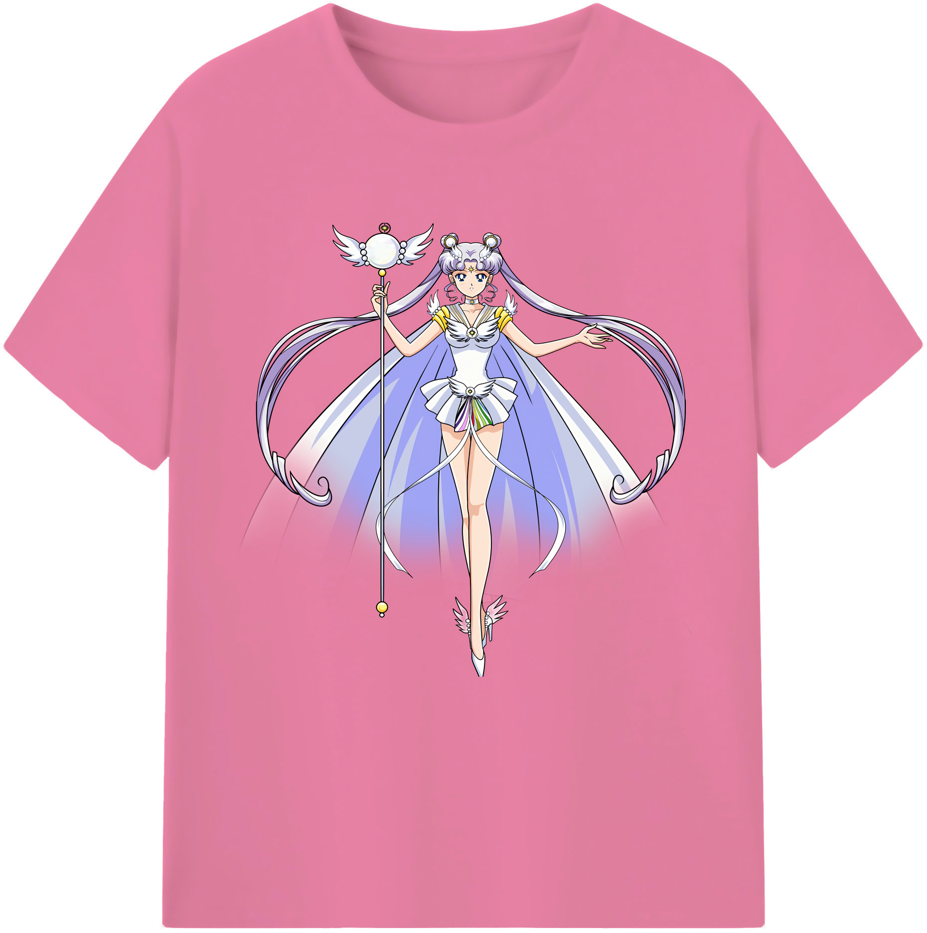 （画像用） 美少女戦士セーラームーン 月野 うさぎ つきの うさぎ Sailor Moon Tsukino Usagi 綿100％半袖Tシャツ（フロントプリント）